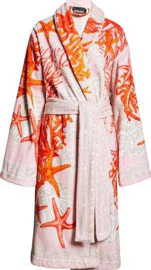 versace robe long hair|Versace La Vacanza Cotton Terry Cloth Robe .